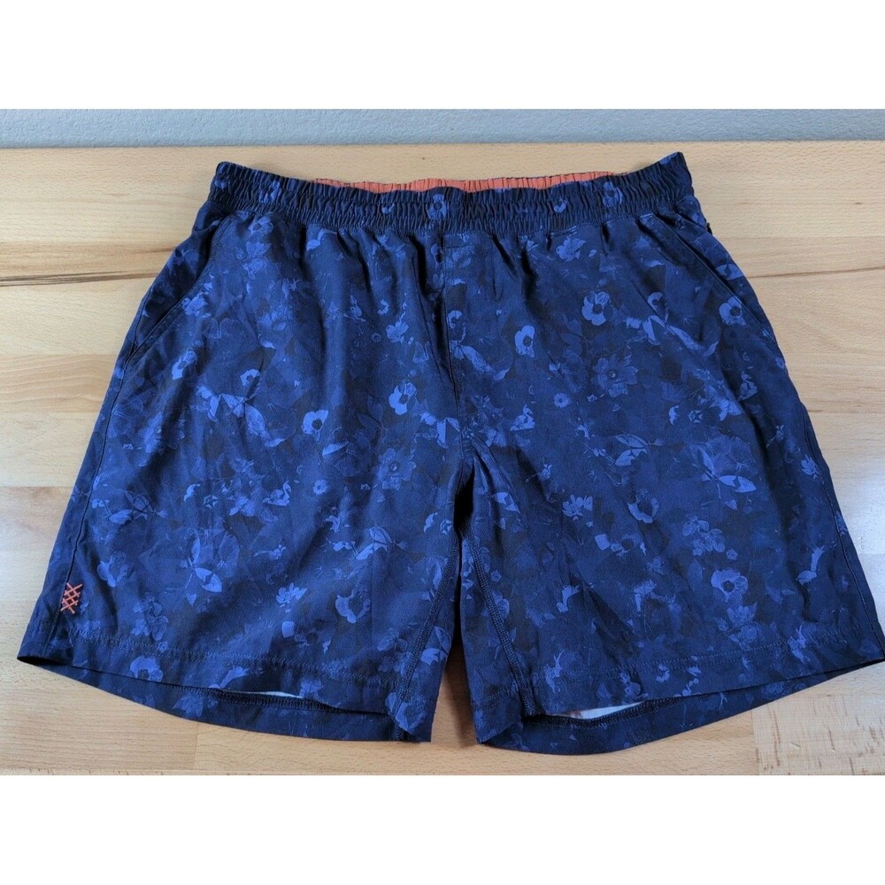 Rhone Men's Blue Floral Shorts Large Athletic Training Gym Performance